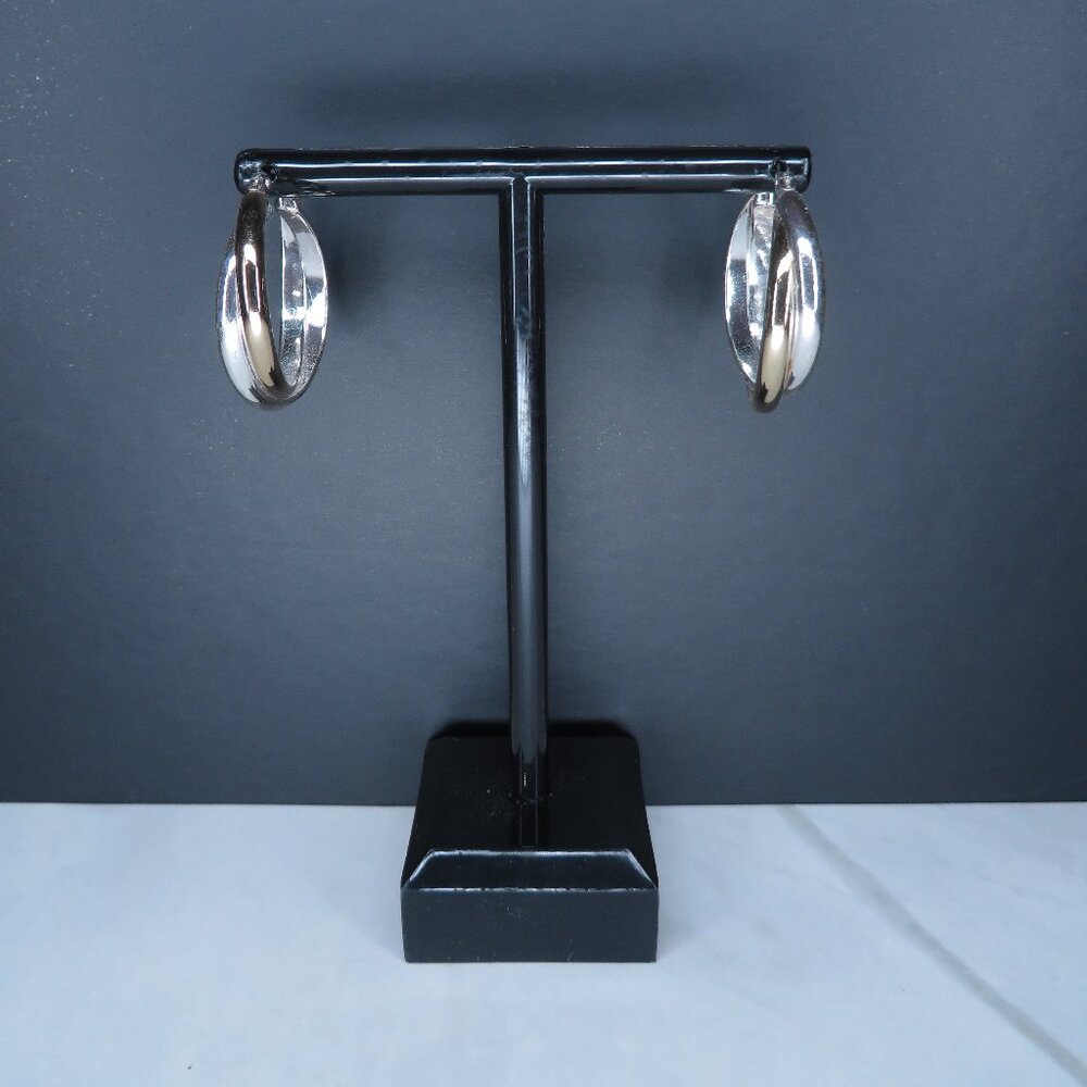 Two-Tone: Gold and Silver Hoops